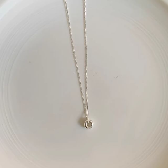 Pendant Silver Bead Necklace Sterling
