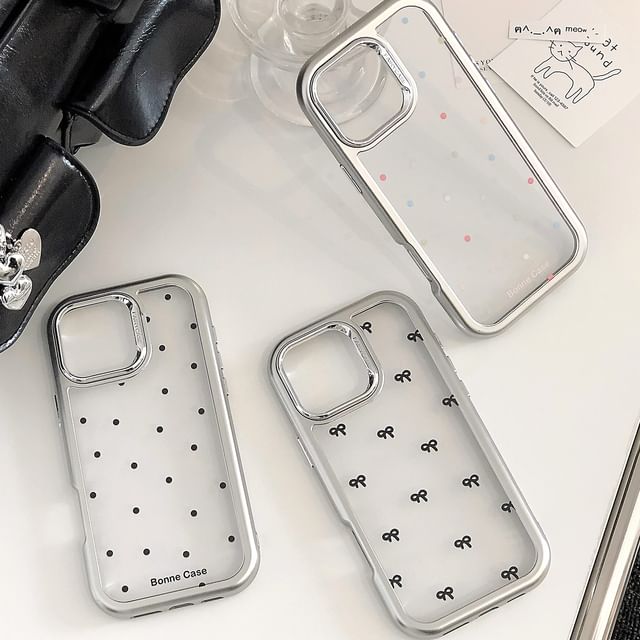 / Phone Case Polka Dot Bow