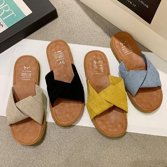 Criss Slide Cross Sandals