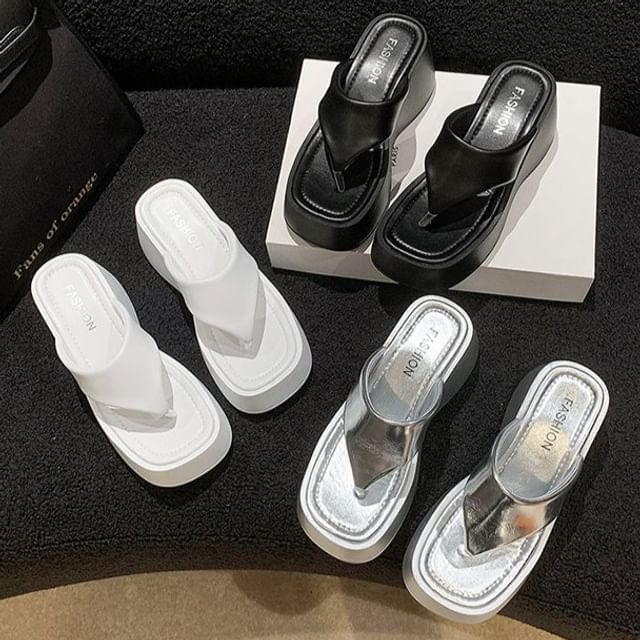 Heel Wedge Flip-Flops Platform