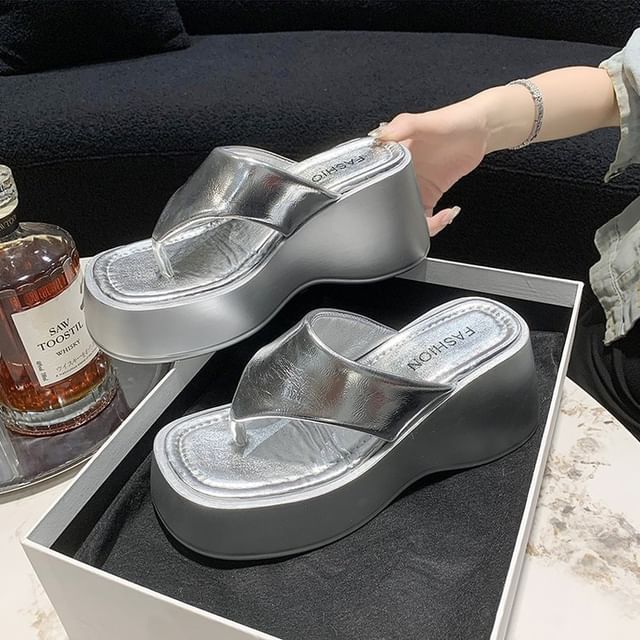 Heel Wedge Flip-Flops Platform