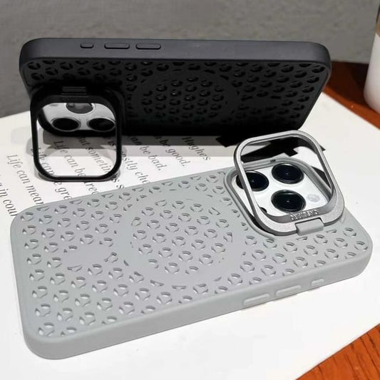 Perforated (Compatible with MagSafe) Case Magnetic Plain Phone