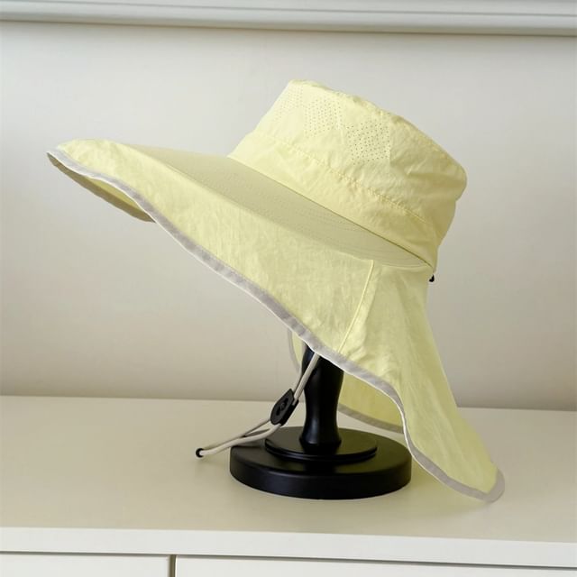 Bucket Trim Contrast Plain Hat Hiking