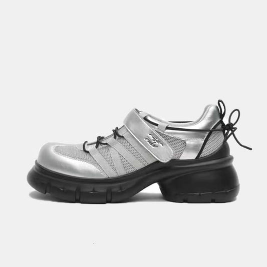 Heel Lace-Up Chunky Platform Shoes