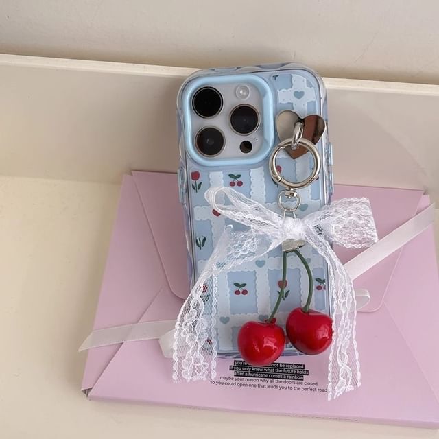 / iPhone Print Charm Floral Case Set