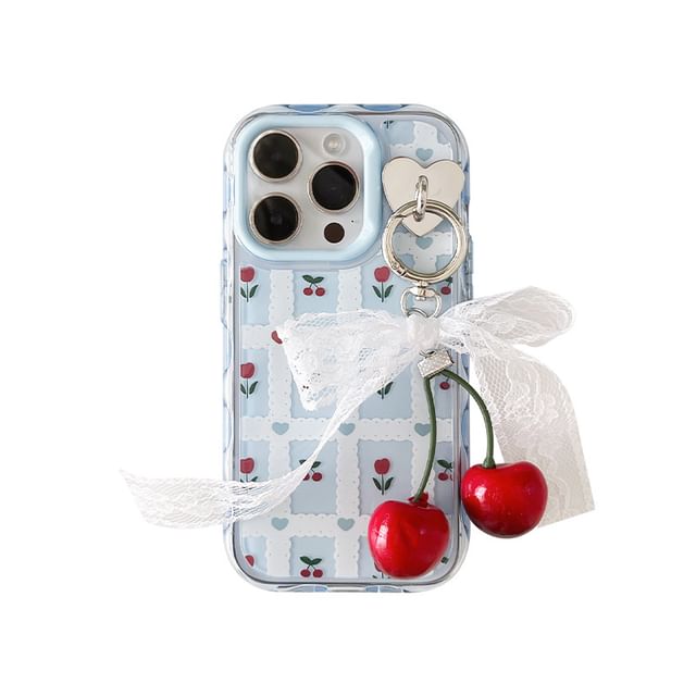 / iPhone Print Charm Floral Case Set
