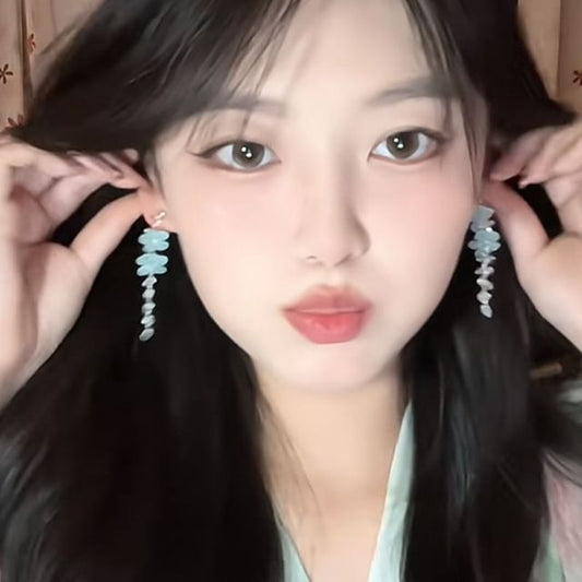 Dangle Floral Earring Alloy Bead