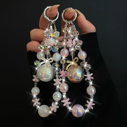 with Lanyard Pearl Faux Phone Pad