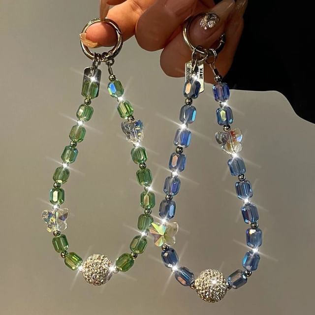 Phone Beaded Butterfly Lanyard