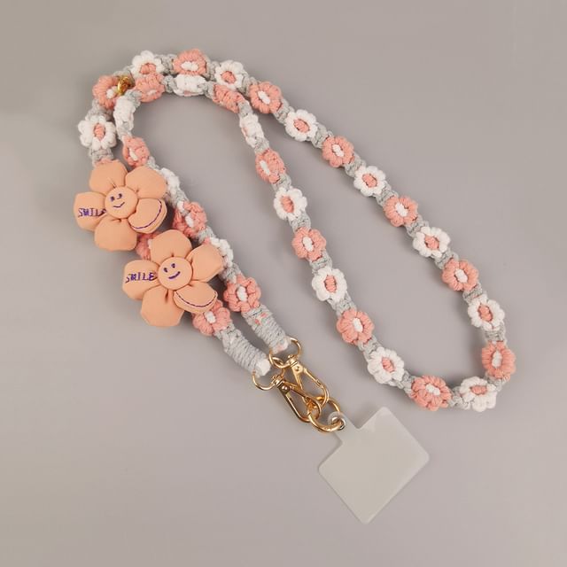 Flower Pad Phone Lanyard with