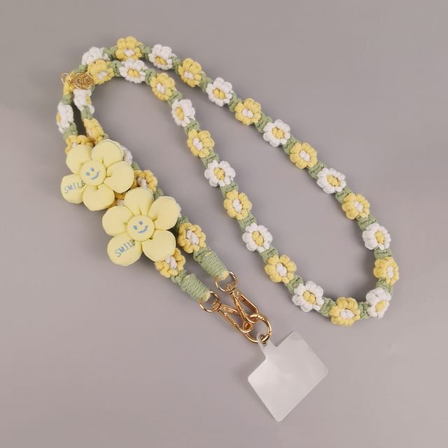 with Lanyard Pad Phone Flower