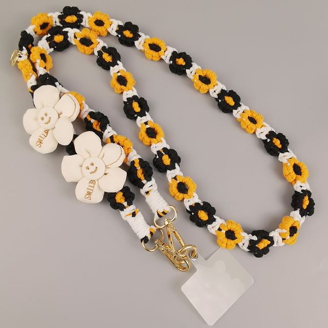 with Lanyard Pad Phone Flower