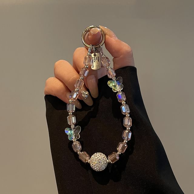 Beaded Butterfly Phone Lanyard