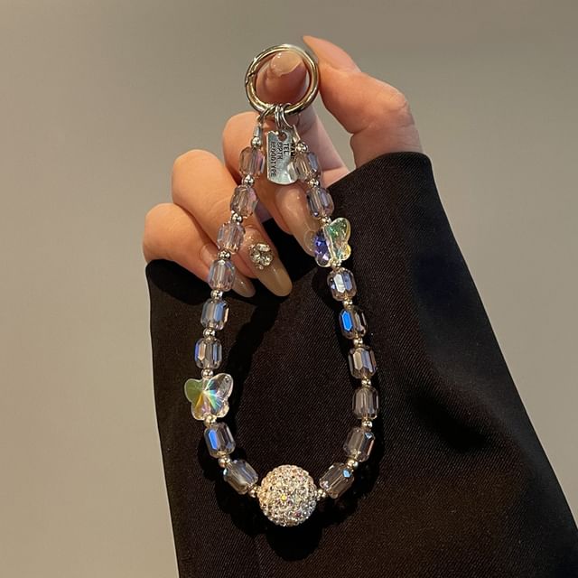 Beaded Butterfly Phone Lanyard