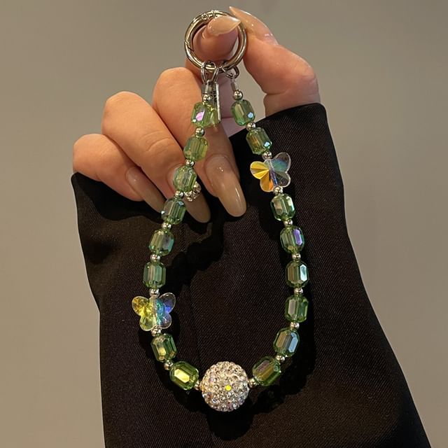 Beaded Butterfly Phone Lanyard