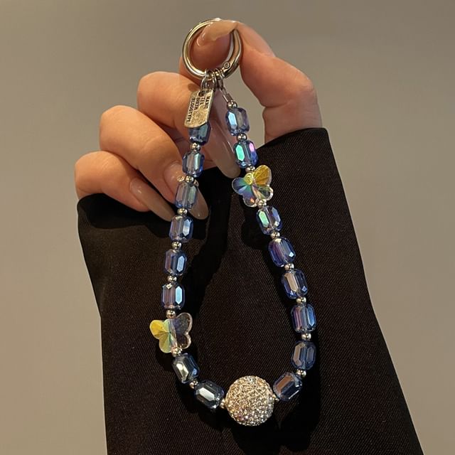 Phone Beaded Butterfly Lanyard