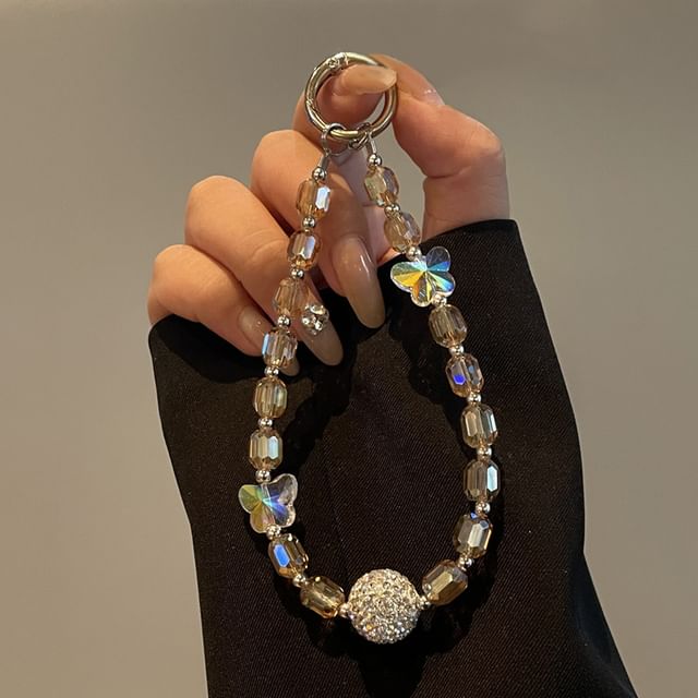 Beaded Butterfly Phone Lanyard