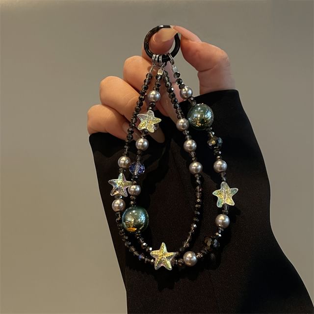 Phone Faux Star Pearl Lanyard