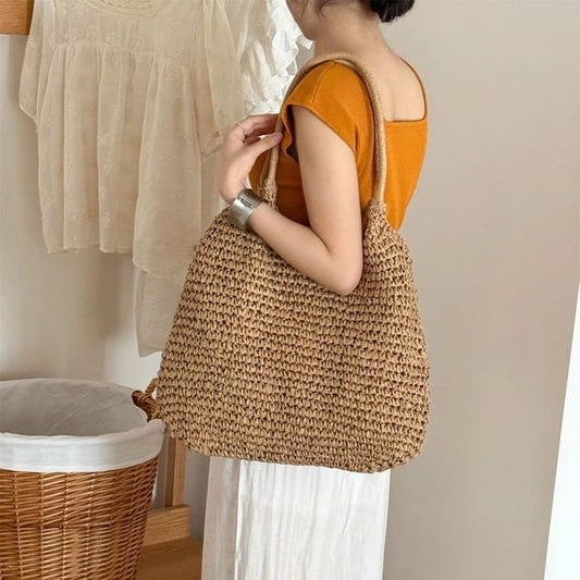 Tote Plain Bag Straw