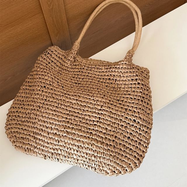 Tote Plain Bag Straw
