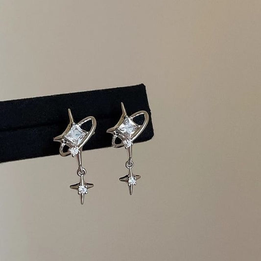 CZ Earring Drop Star