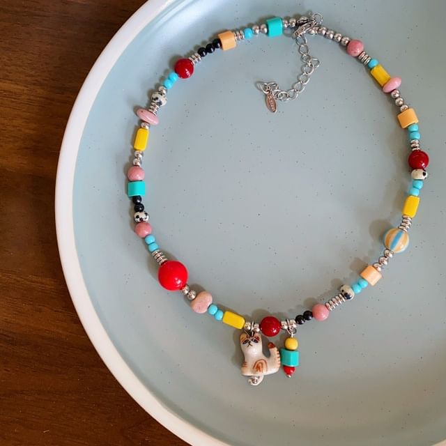 Cat Necklace Pendant Bead