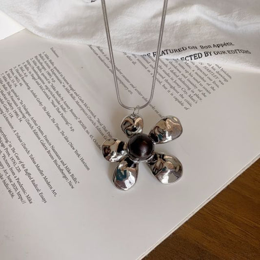 Snake Statement Chain Pendant Necklace Flower