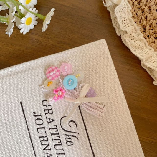 Clip Flower Bow Hair Bead
