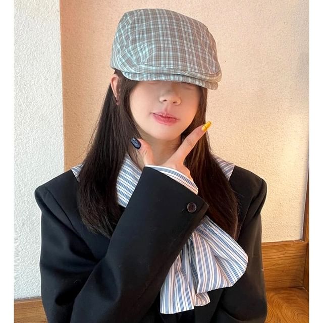 Plaid Flat Cap