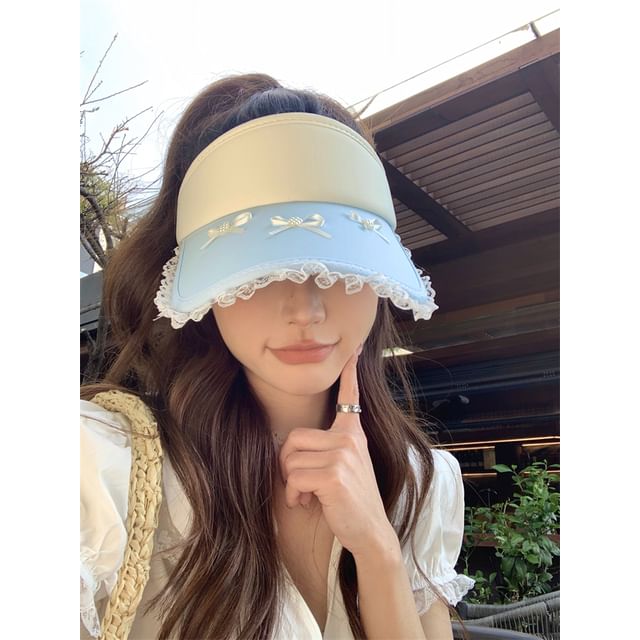 Visor Lace Sun Bow Trim