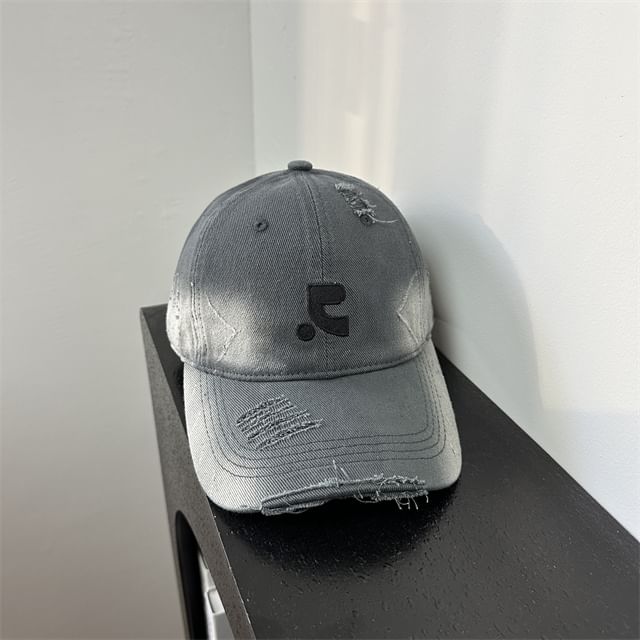 Cap Embroidered Baseball Distressed