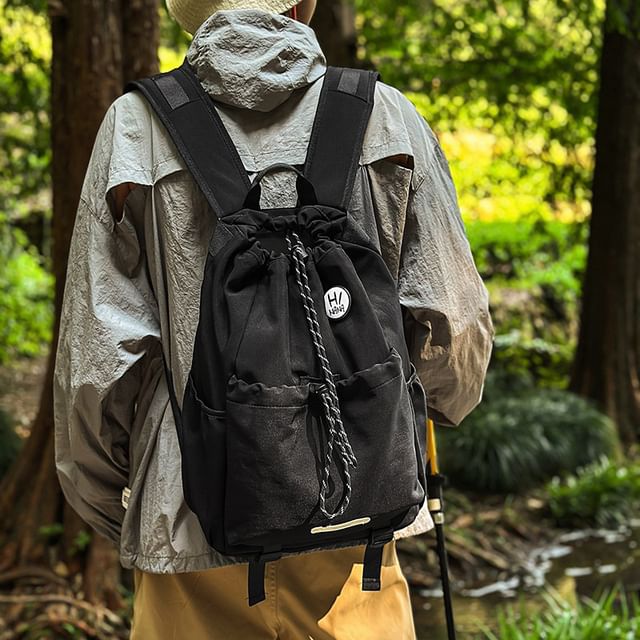 Lettering Backpack Drawstring