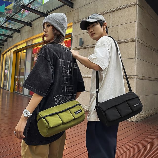 Crossbody Lettering Bag Barrel