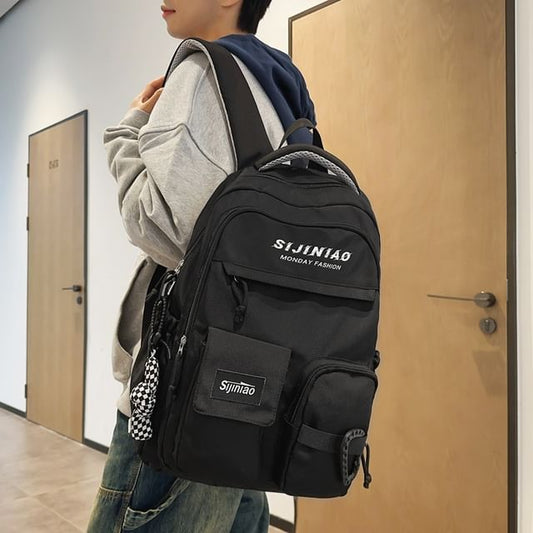 Set Backpack Charm Bag Lettering Twisted /