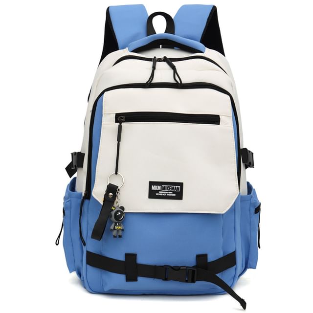 / Bag Charm Lettering Backpack Set Flap