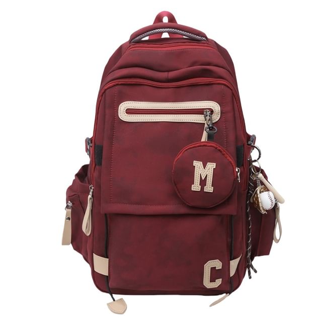 / Purse Print Set Coin Camouflaged Backpack