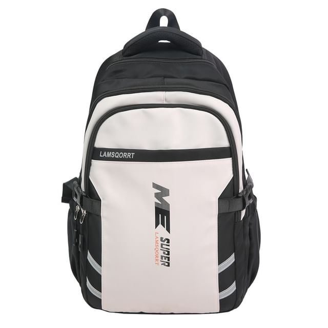 Buckled Lettering Backpack