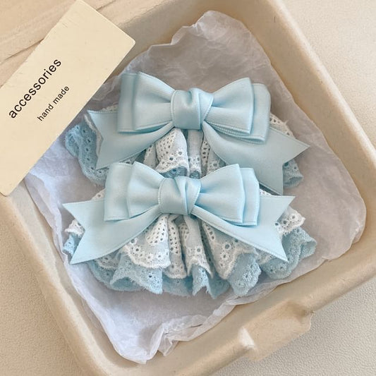 Lace / Hair Bow Set Clip