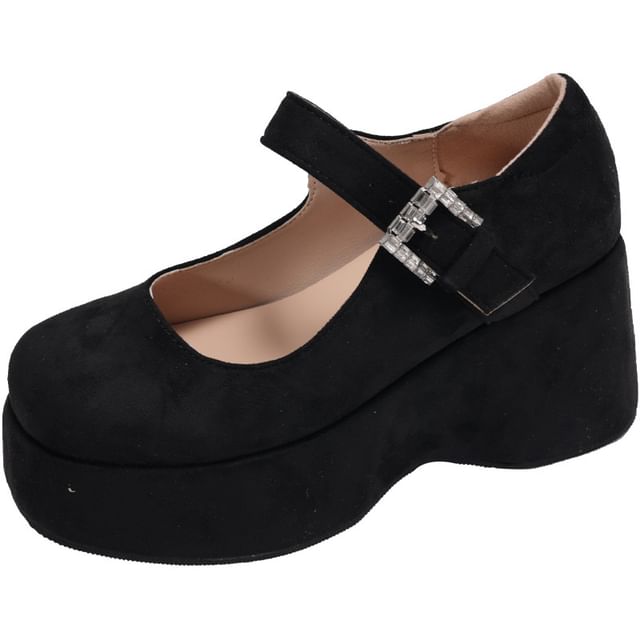 Platform Mary Plain Shoes Wedge Jane