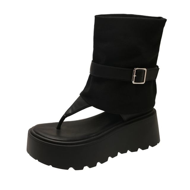 Short Thong Boots Platform