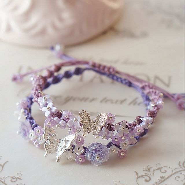 Bracelet Butterfly Rope
