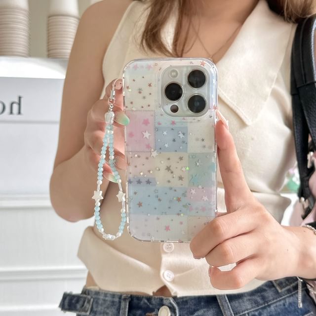 Set Phone / Strap Checker Star Case