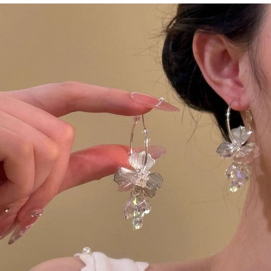 Earring Floral Hoop