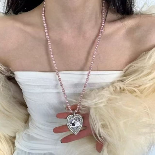 Necklace Heart Beaded