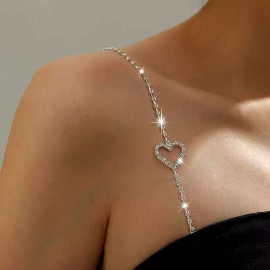 Heart CZ Bra Strap