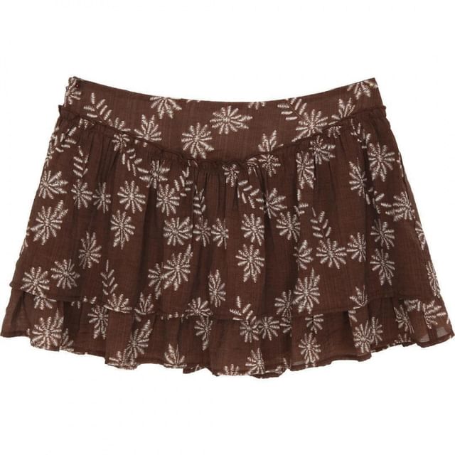 V-Neck Mini / Sleeveless Top Print Skirt