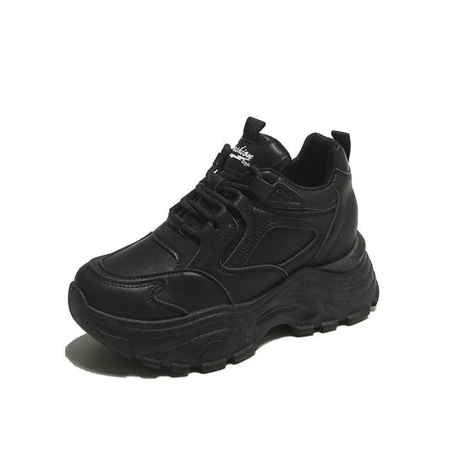 Panel Sneakers Wedge Platform Hidden