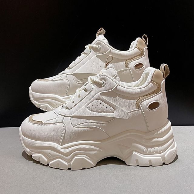 Wedge Hidden Panel Sneakers Platform