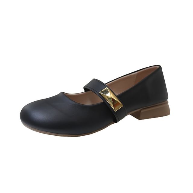 Jane Mary Faux Shoes Leather