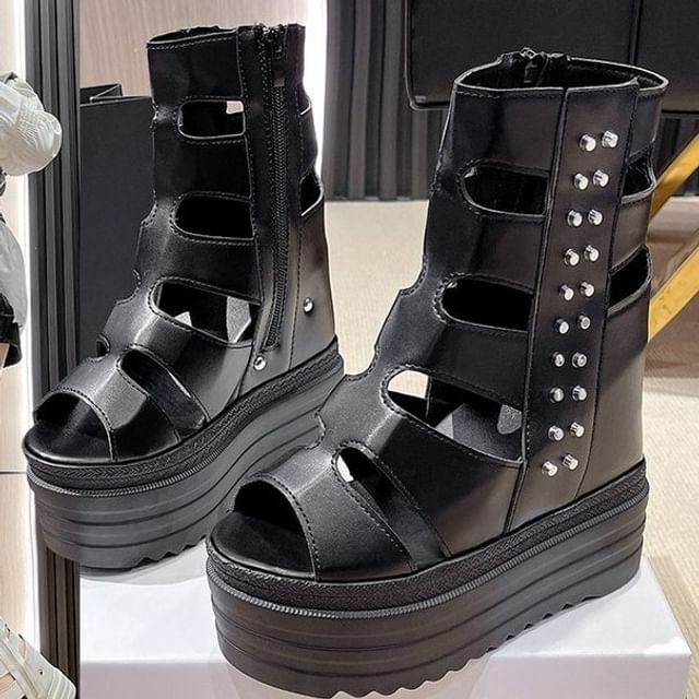 Sandals Studded Gladiator Platform